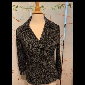 Notations size medium long sleeve zipper jacket with front zipper pockets